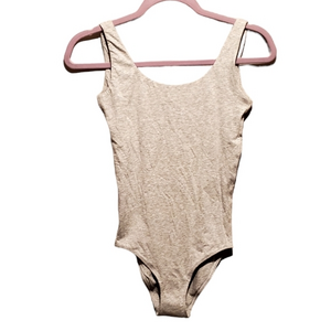 Everlane The Bodysuit Heather Grey Low Back Opening XXS NWT‎
